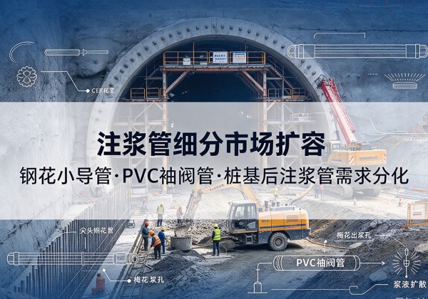 普宁注浆管细分市场扩容，隧道钢花小导管、PVC 袖阀管、桩基后注浆管需求分化
